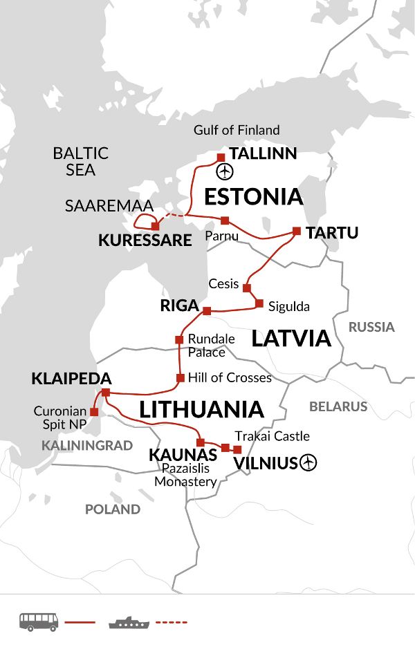 Map: Historic Baltic Republics (Explore!)