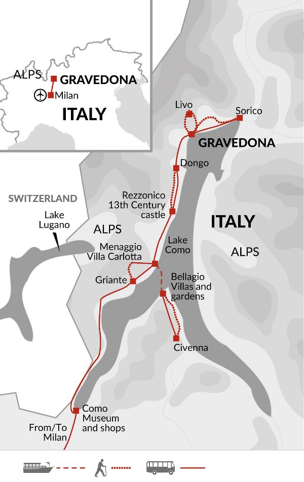 Map: Lake Como Walking (Explore!)