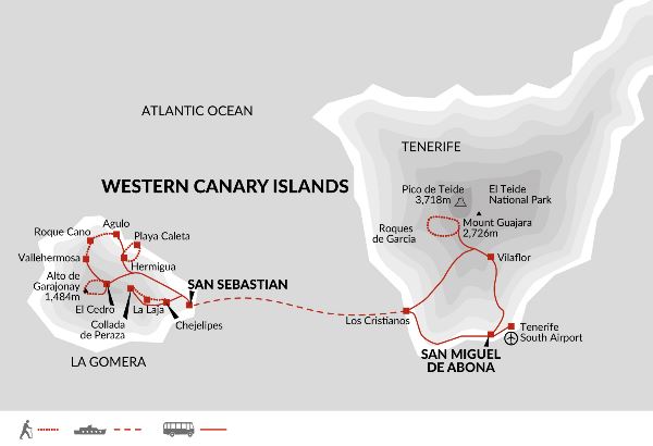 Map: Canary Islands Walking - La Gomera and Tenerife (Explore!)