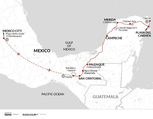 Map: Highlights of Mexico (Explore!)