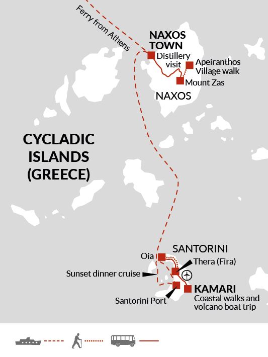 Map: Highlights of the Greek Islands (Explore!)
