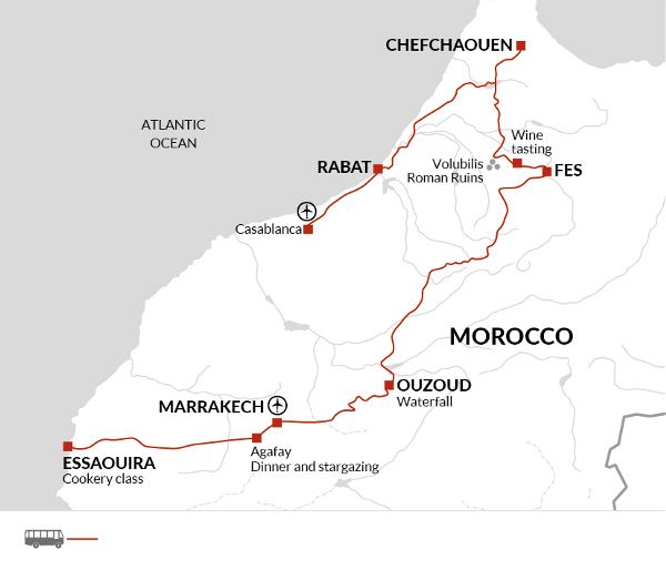 Map: Upgraded - Discover Morocco and the Atlantic Coast (Explore!)