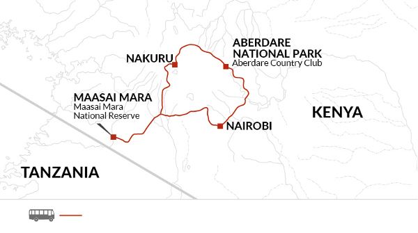 Map: Upgraded - Highlights of Kenya (Explore!)