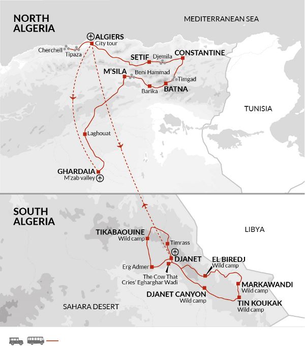 Map: Ancient Algeria and the Sahara Desert (Explore!)
