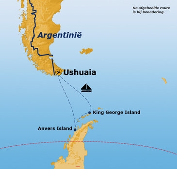 Map: Groepsrondreis Antarctica (Sawadee)