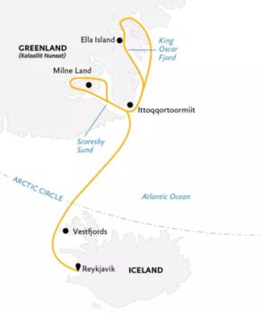 Map: Groepsrondreis Groenland Expeditie (Sawadee)