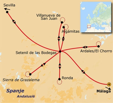 Map: Wandelvakantie Spanje - Sierra Nevada/Granada (Sawadee)
