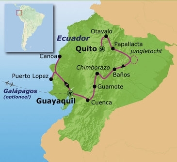Map: Familiereis Ecuador (Sawadee)