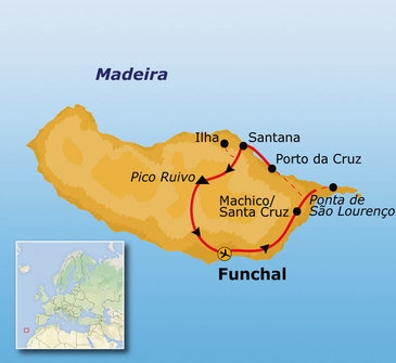 Map: Wandelvakantie Madeira (Sawadee)