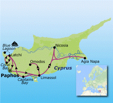 Map: Familiereis Cyprus (Sawadee)