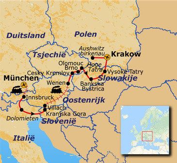 Map: Groepsrondreis Centraal Europa (Sawadee)