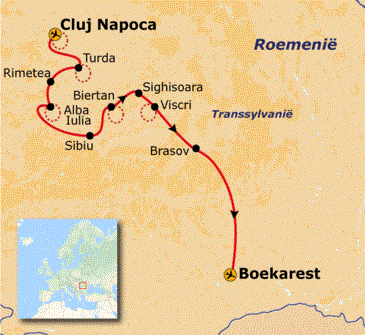 Map: Groepsrondreis Roemenië (Sawadee)