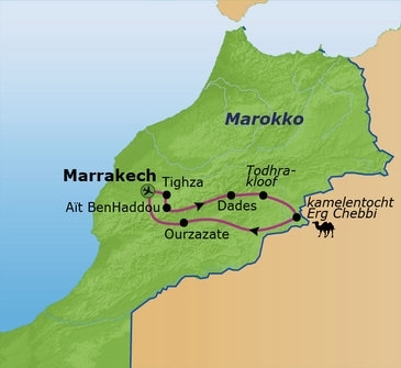 Map: Familiereis Marokko (Sawadee)
