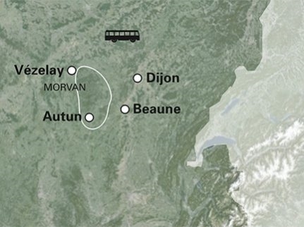 Map: Heerlijk Bourgogne (SRC Reizen)
