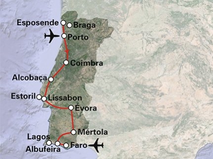 Map: Het mooiste van Portugal (SRC Reizen)