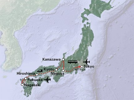 Map: Japan (SRC Reizen)