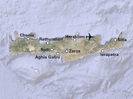 Map: Kreta - fly drive (SRC Reizen)