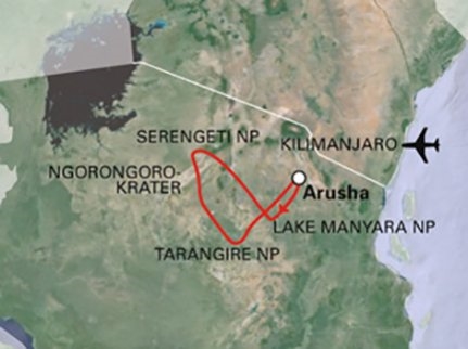 Map: Tanzania - privéreis (SRC Reizen)