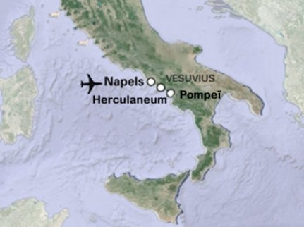 Map: Romeins verleden rond Napels (SRC Reizen)