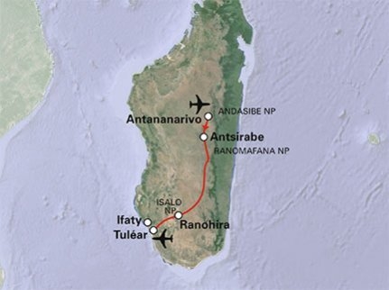Map: Madagaskar - privéreis (SRC Reizen)