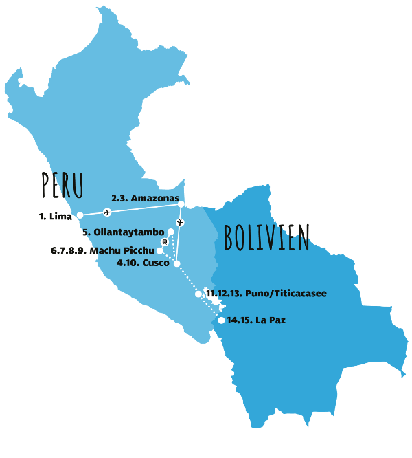 Map: Peru & Bolivien: The spirit of Inti (Chamäleon)