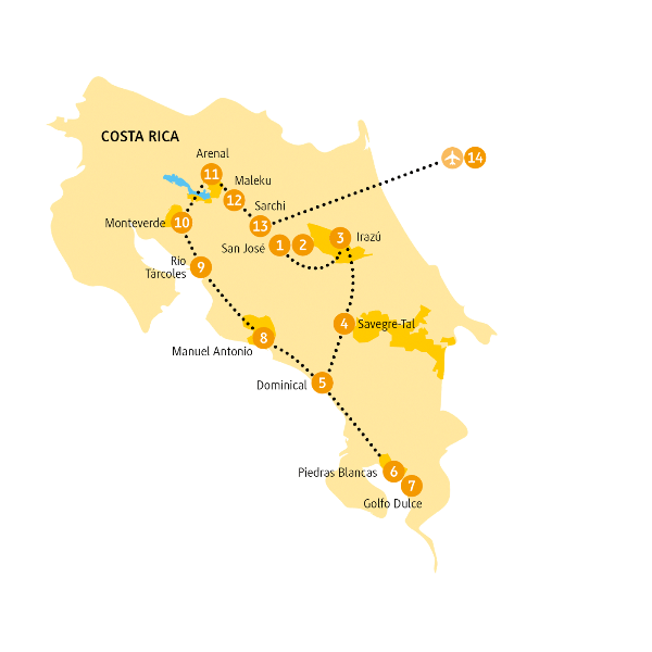 Map: Costa Rica: Monteverde (Chamäleon)