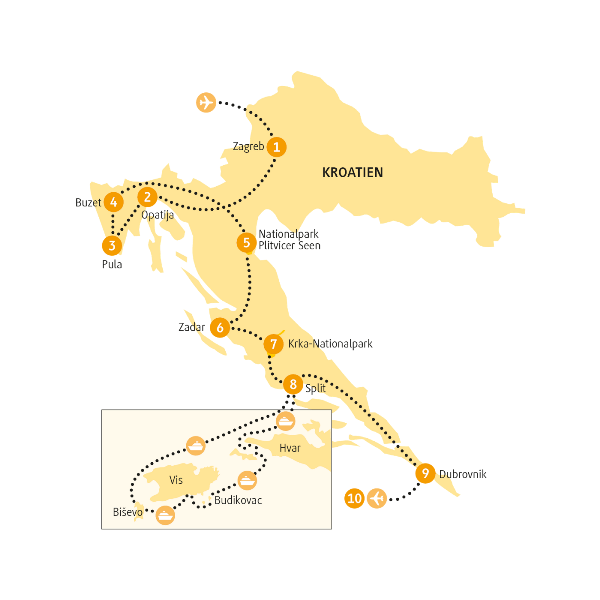 Map: Kroatien: Dalmatien (Chamäleon)