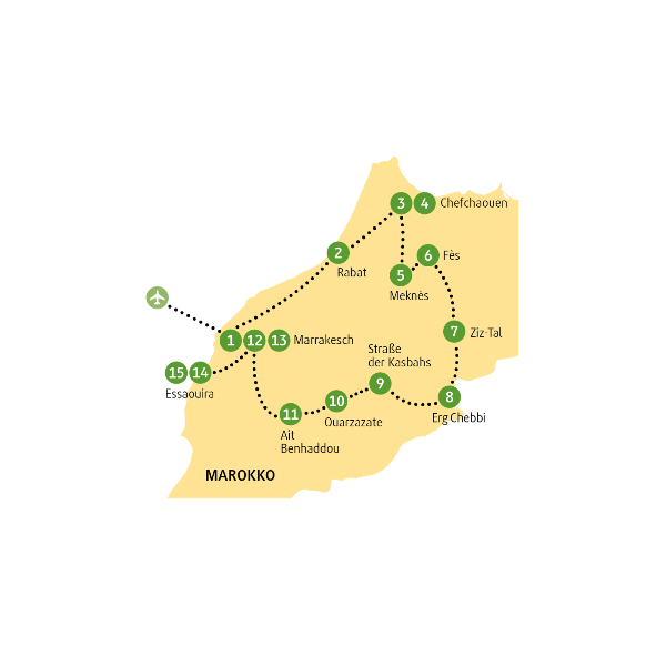 Map: Marokko: Indigo (Chamäleon)