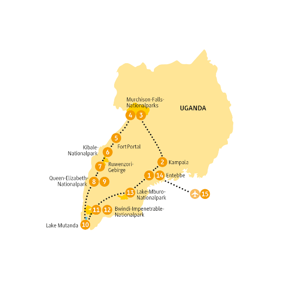Map: Uganda: Gorilla (Chamäleon)