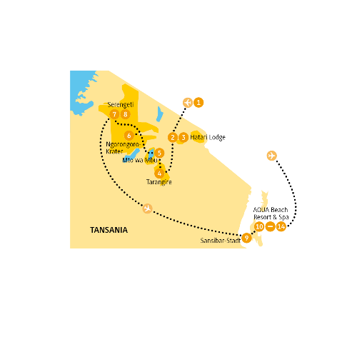 Map: Tansania: Cheetah (Chamäleon)