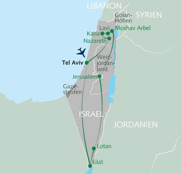 Map: Israel zu Fuß (Wikinger)