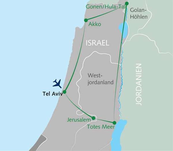 Map: Höhepunkte Israels (Wikinger)