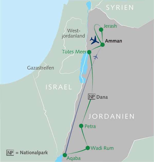 Map: Jordanien zu Fuß (Wikinger)