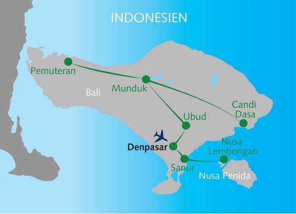 Map: Höhepunkte Balis (Wikinger)
