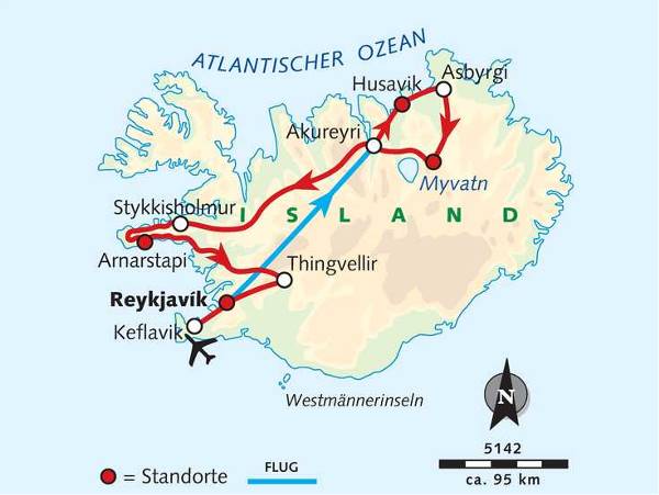 Map: Herbstfarben und Nordlichter – Island einmal anders erleben (Wikinger)