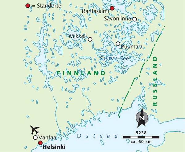 Map: Aktiv & entspannt im Saimaa-Seengebiet (Wikinger)