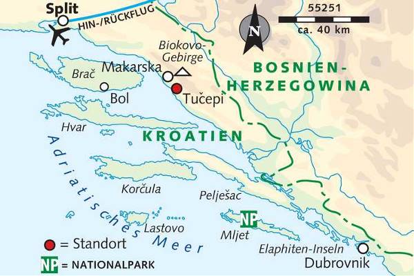 Map: Makarska Riviera – viel mehr als Ćevapčići und Sliwowitz (Wikinger)