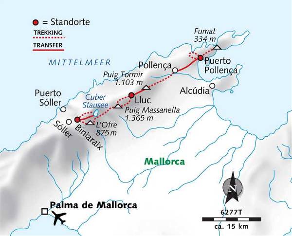 Map: Durch den nordwestlichen Teil der Serra de Tramuntana (Wikinger)