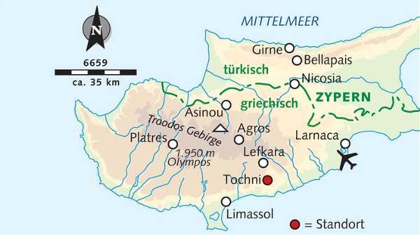 Map: Wandern & Kochen auf Zypern (Wikinger)