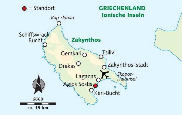 Map: Aktiv & entspannt auf der Insel Zakynthos (Wikinger)