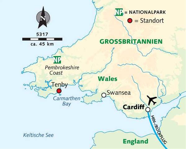 Map: Traumpfade - der Pembrokeshire Coast Path (Wikinger)