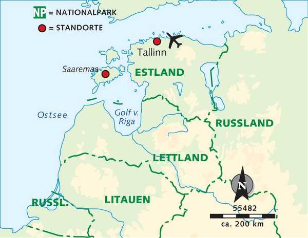 Map: Tallinn und die Ostseeinsel Saaremaa – Silvester auf Estnisch (Wikinger)