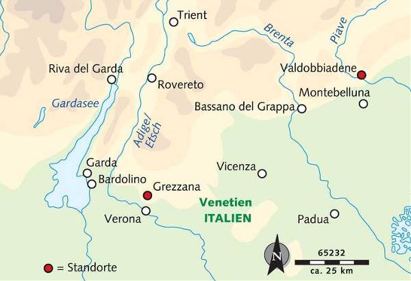 Map: Wein und Wandern zwischen Gardasee und Prosecco-Hügeln (Wikinger)