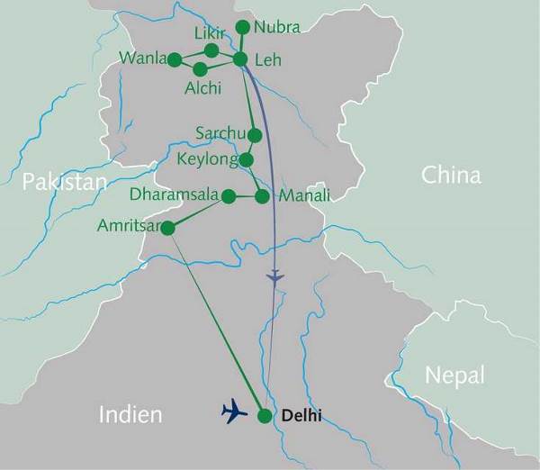 Map: Nordindien zu Fuß (Wikinger)
