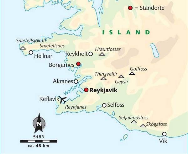 Map: Island im Zauber der Nordlichter (Wikinger)
