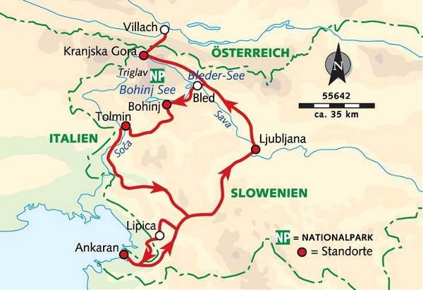 Map: Slowenien: Zwischen Alpengipfeln und Adriastränden (Wikinger)