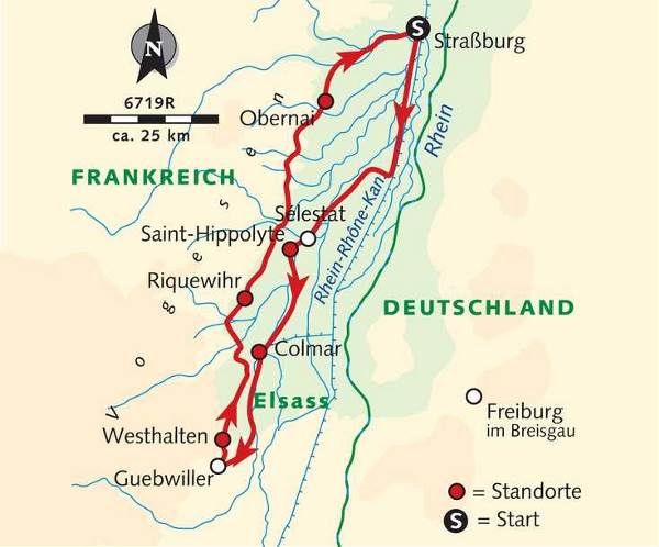 Map: Radeln im Herzen des Elsass (Wikinger)