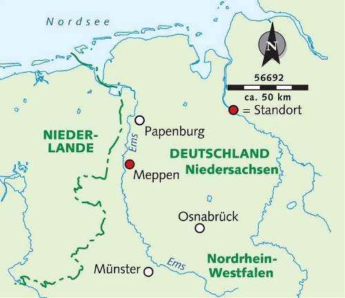 Map: Meppen im Emsland – Stadt am Wasser (Wikinger)