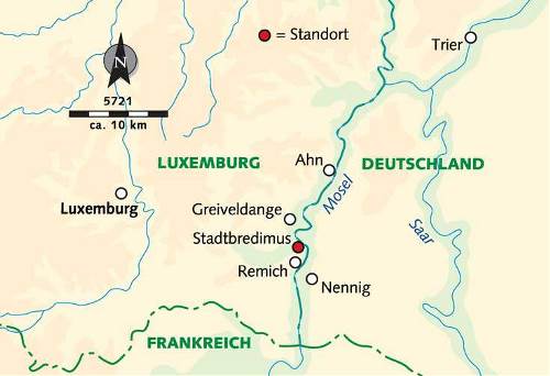 Map: Silvester in Luxemburg: Mosel und Weinberge (Wikinger)