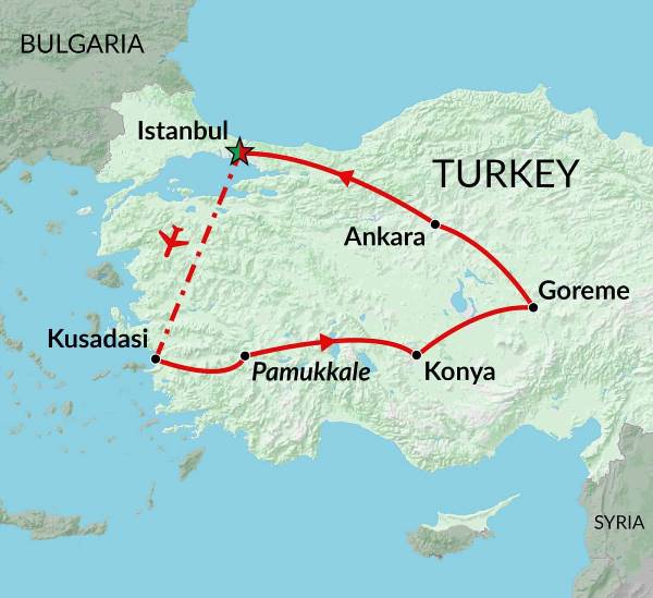 Map: Discover Turkey (Encounters Travel)